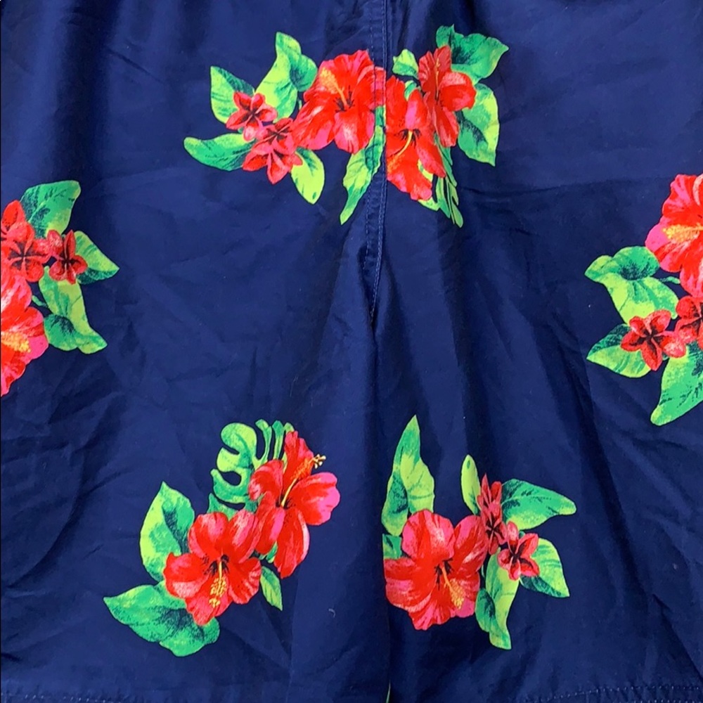 Men’s Hibiscus Swim Trunks Estate Blue - Picture 7 of 10